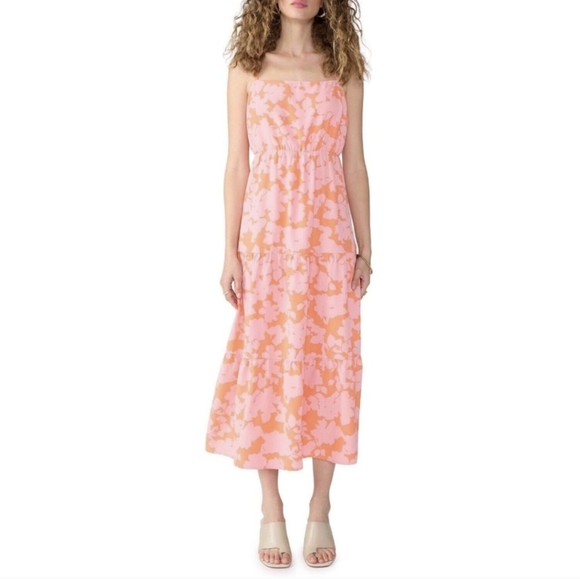 Sanctuary Dresses & Skirts - Sanctuary Vibrant Pink and Orange Midi Dress